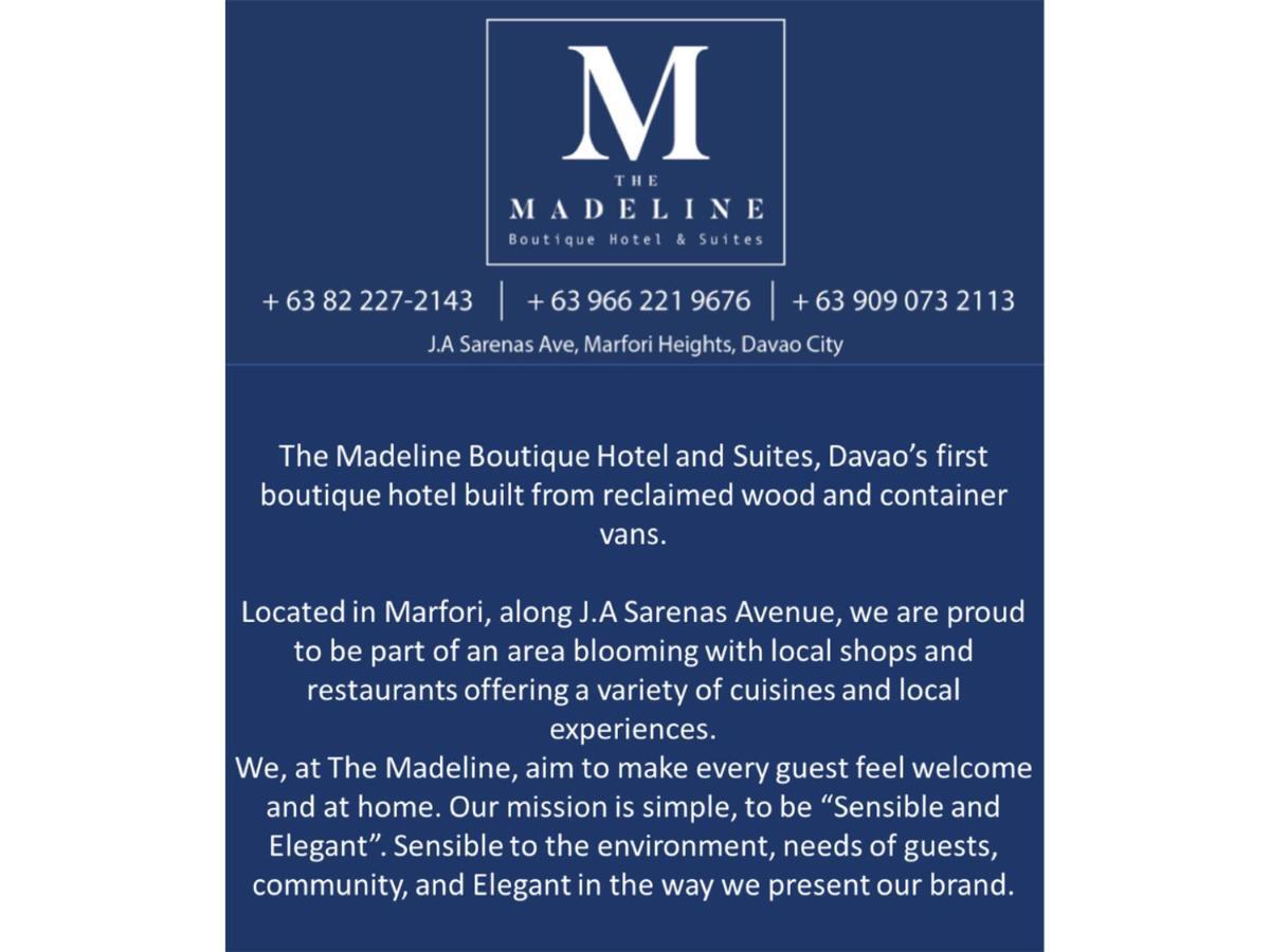 The Madeline Boutique Hotel & Suites Davao Екстер'єр фото